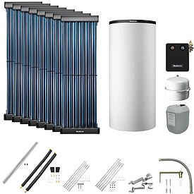 Buderus Solaranlage Logaplus S116 - 8 Kollektoren (9,76m) SKR10 CPC mit Kombispeicher Logalux P750 S