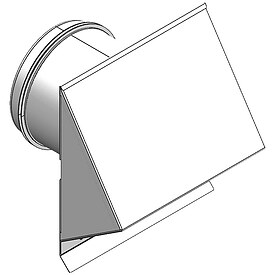 Viessmann Auenwandblende DN160 mit Vogelschutzgitter, wei - ZK03026
