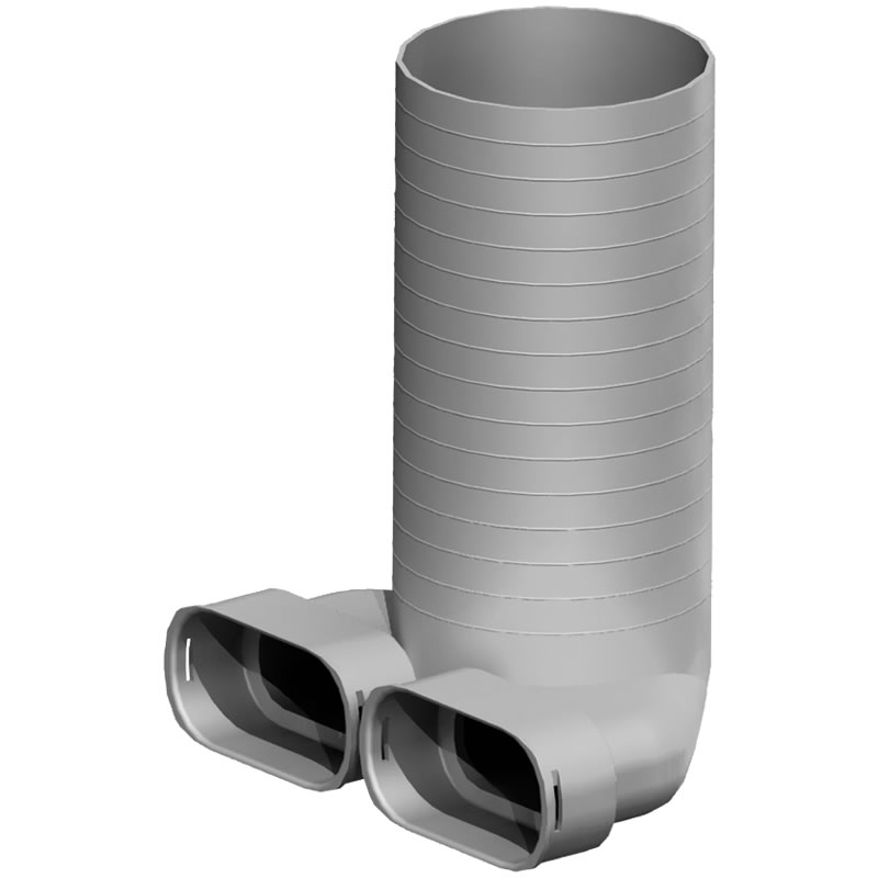 WOLF Anschlussteil für Flachkanal 50 x 100 - antistatisch