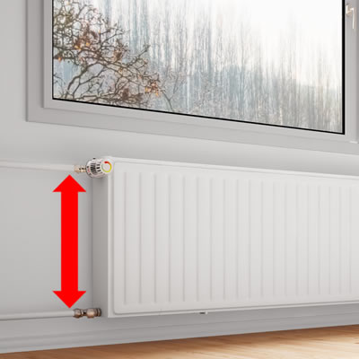 Heizkörper austauschen - der Nabenabstand beim Heizkörper