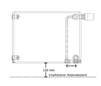 Nabenabstand beim Ventilheizkoerper Buderus