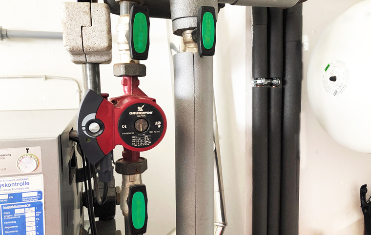 Umwaelzpumpe in einer Heizungsanlage